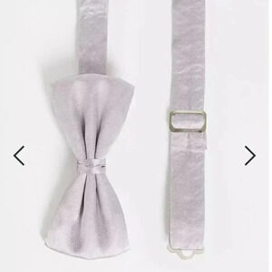 NWT Gleaming Bolongaro Bow Tie in Stone